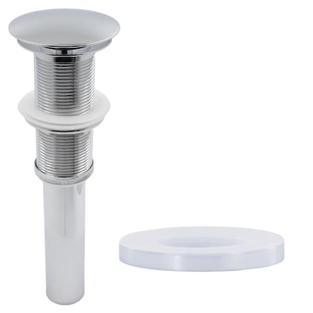 Novatto Umbrella Drain Less Overflow + Mounting Ring, Chrome UPD-CH-MR